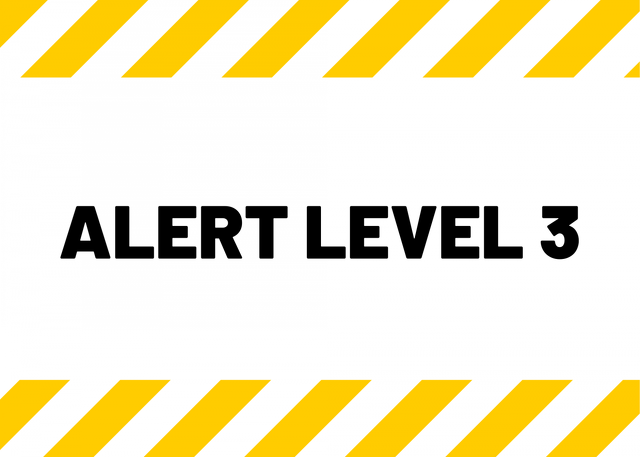 COVID 19 UPDATE - LEVEL 3 - Oct 4th 2021