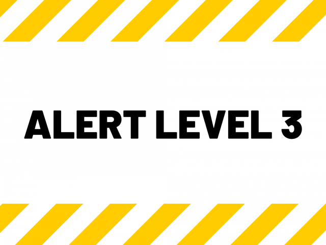 COVID 19 UPDATE - LEVEL 3 - Oct 4th 2021