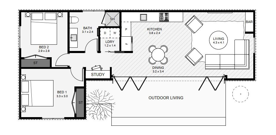 NEW DESIGN - Mātai, 2 Bed - 70sqm - $242,500*