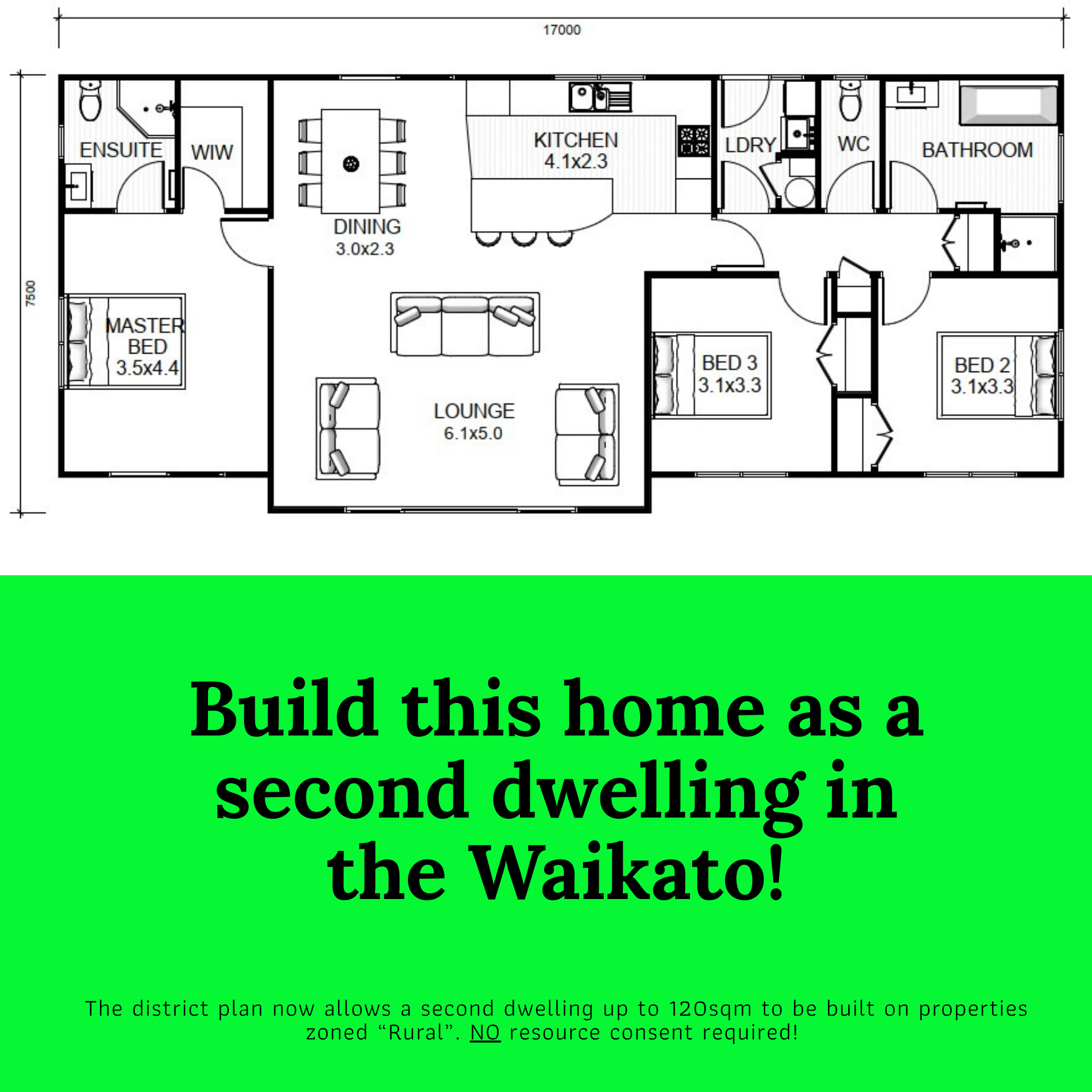 Kiwi, 3 Bedroom (120m2) - $336,000*