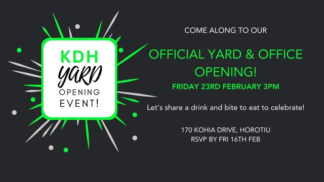 OFFICIAL OFFICE & YARD OPENING!