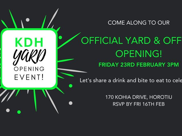 OFFICIAL OFFICE & YARD OPENING!