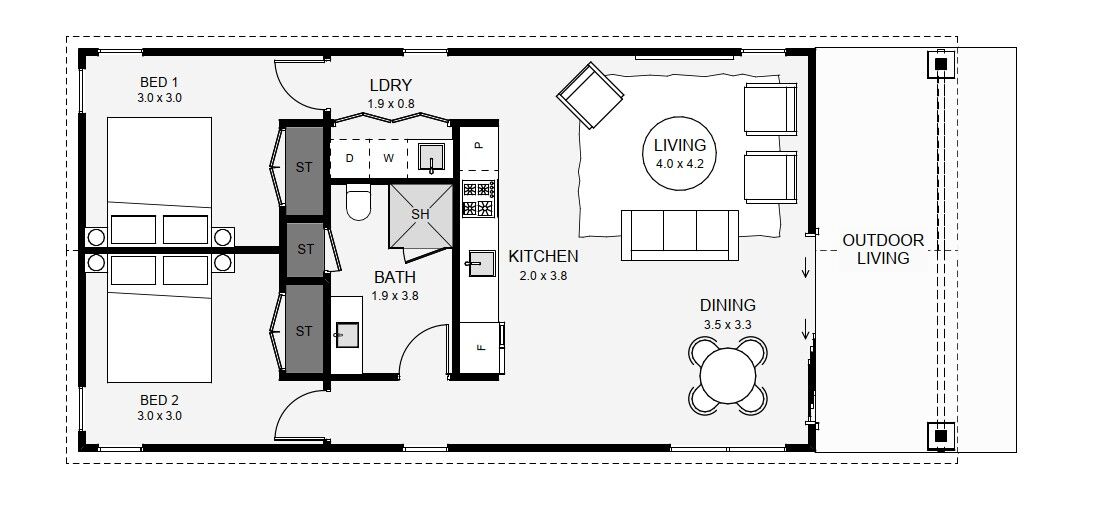 NEW DESIGN - Ruru, 2 Bed - 70sqm - $250,300*